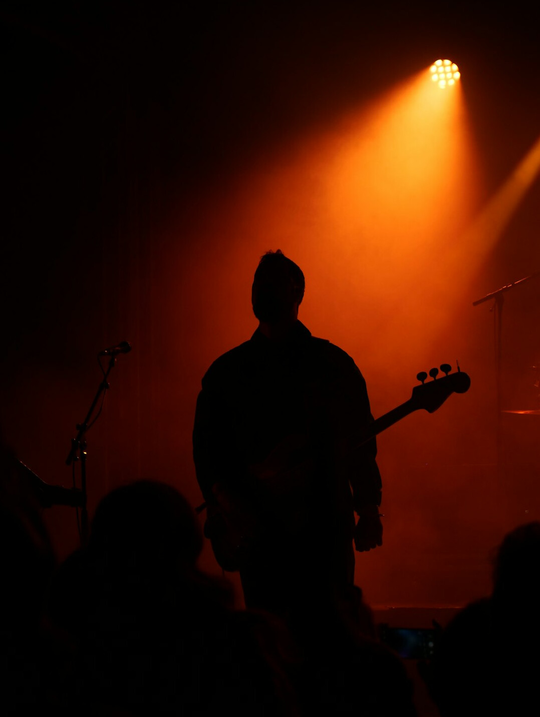 Guitarist silhouette on a concert stage