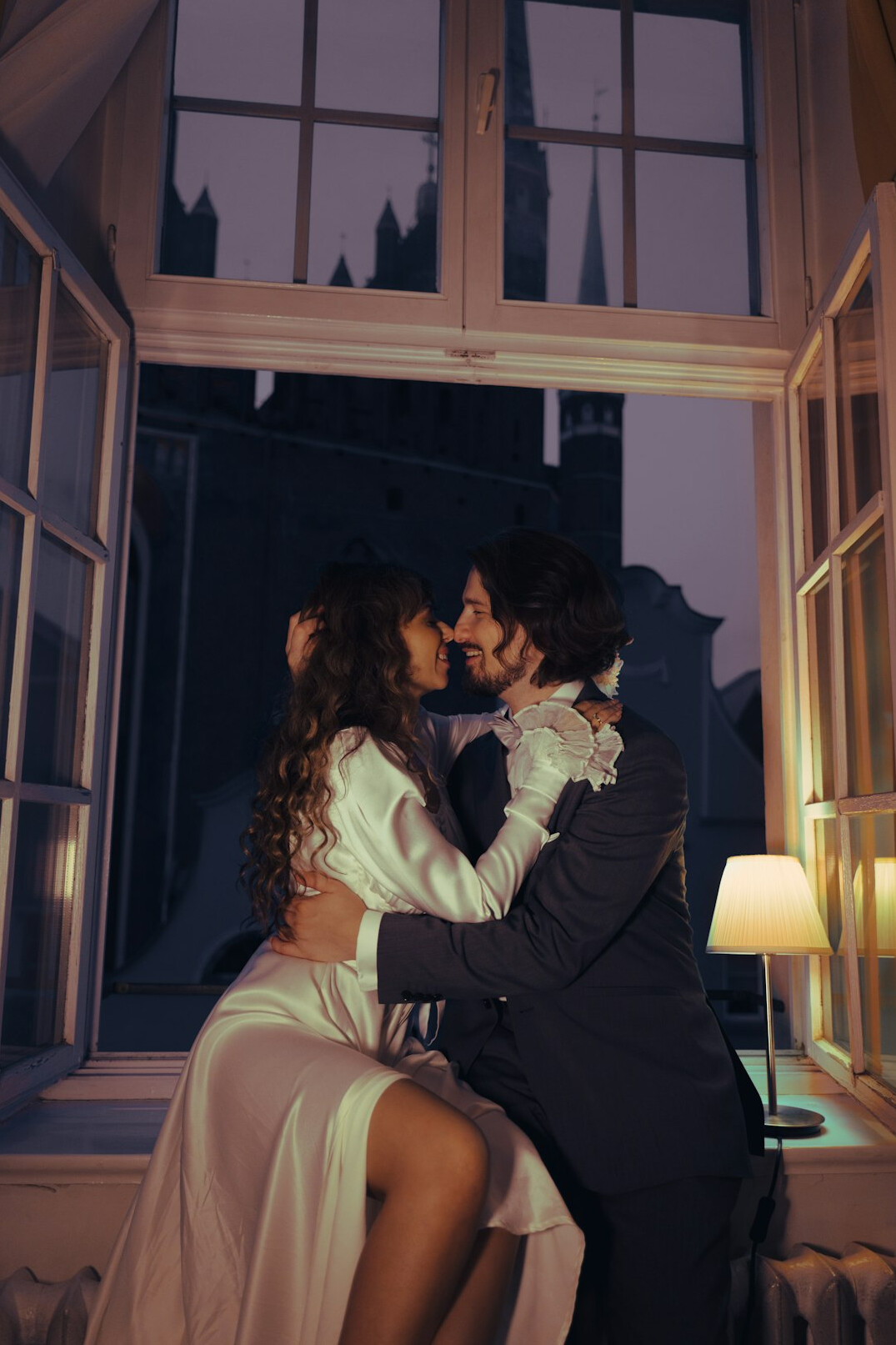 polish celebrity couple posing
